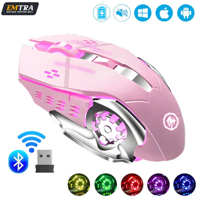 Rechargeable Wireless Mouse Gaming Computer Silent Bluetooth Mouse USB